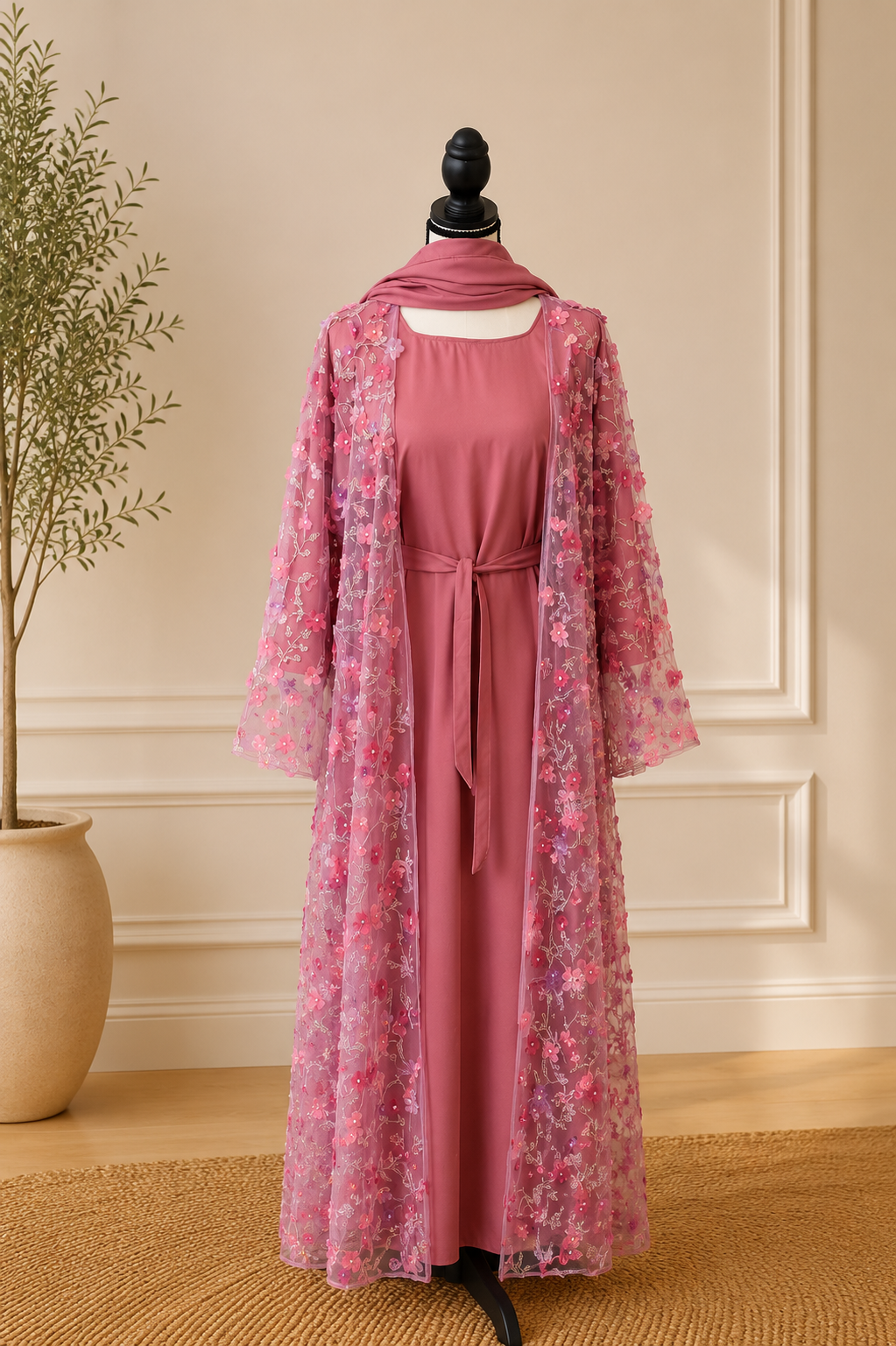 Floral Abaya